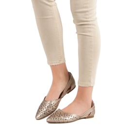 Stylowe Baleriny VINCEZA żółte 2