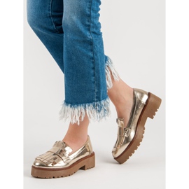 Corina Lakierowane Półbuty Mokasyny szare 1