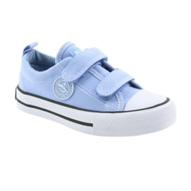 Trampki na rzepy buty dziecięce American Club LH50 blue białe 1