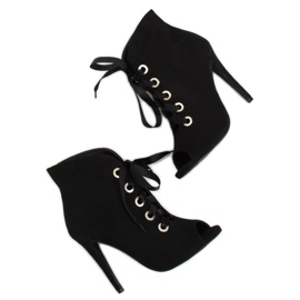 Botki z odkrytymi palcami czarne 680-32 Black 5