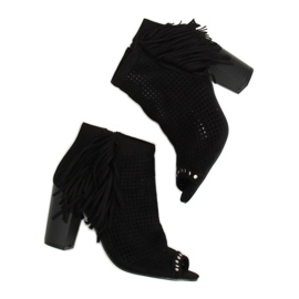 Botki z odkrytym palcem czarne AF-9 Black 3