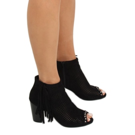 Botki z odkrytym palcem czarne AF-9 Black 2