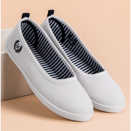 McKey Białe Tekstylne Baleriny 1