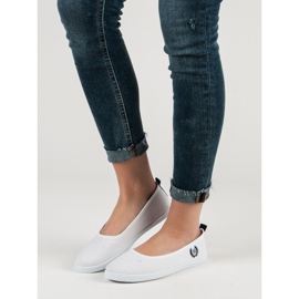 McKey Białe Tekstylne Baleriny 2