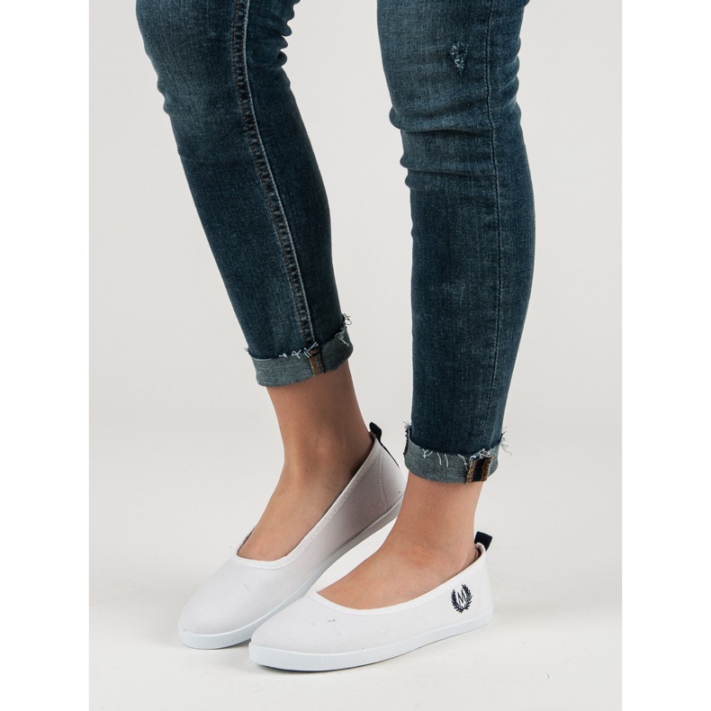 McKey Białe Tekstylne Baleriny 2