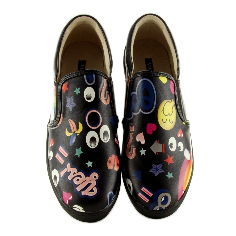 Slipony komiksowe 6120 Black czarne 1