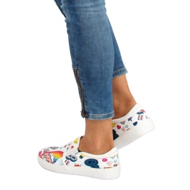 Slipony komiksowe 6120 White białe 1