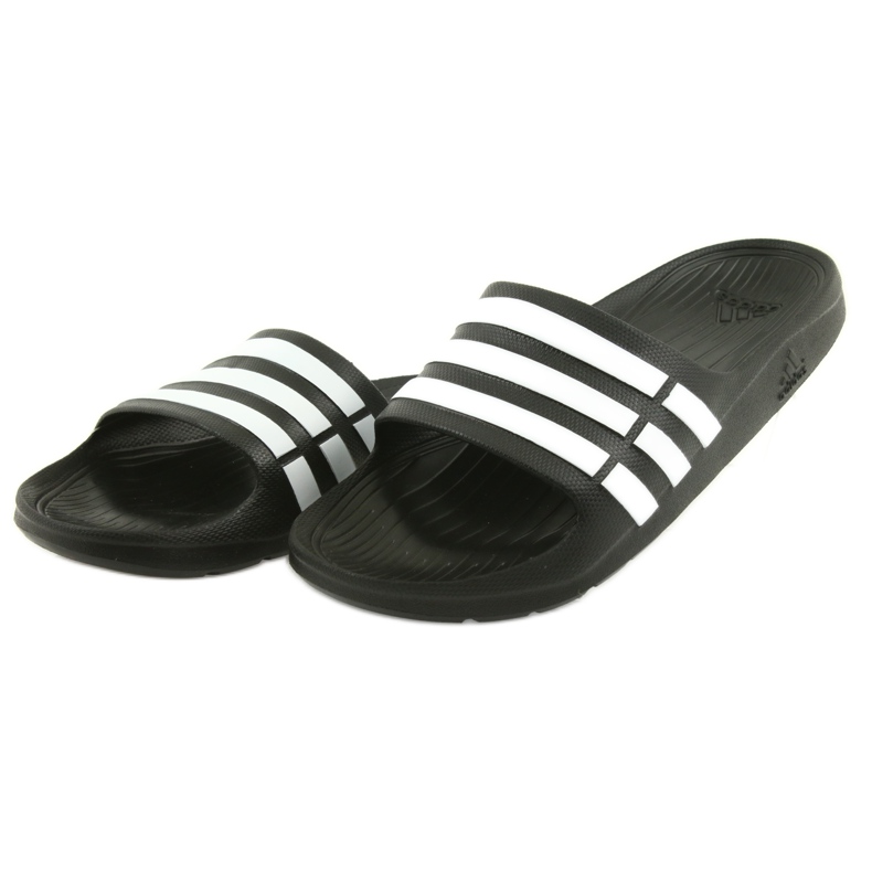 Klapki adidas Duramo Slide M G15890 białe czarne 2