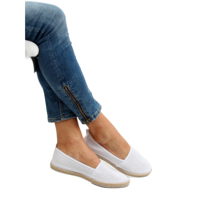 Espadryle z siateczki białe JX1029 White 2
