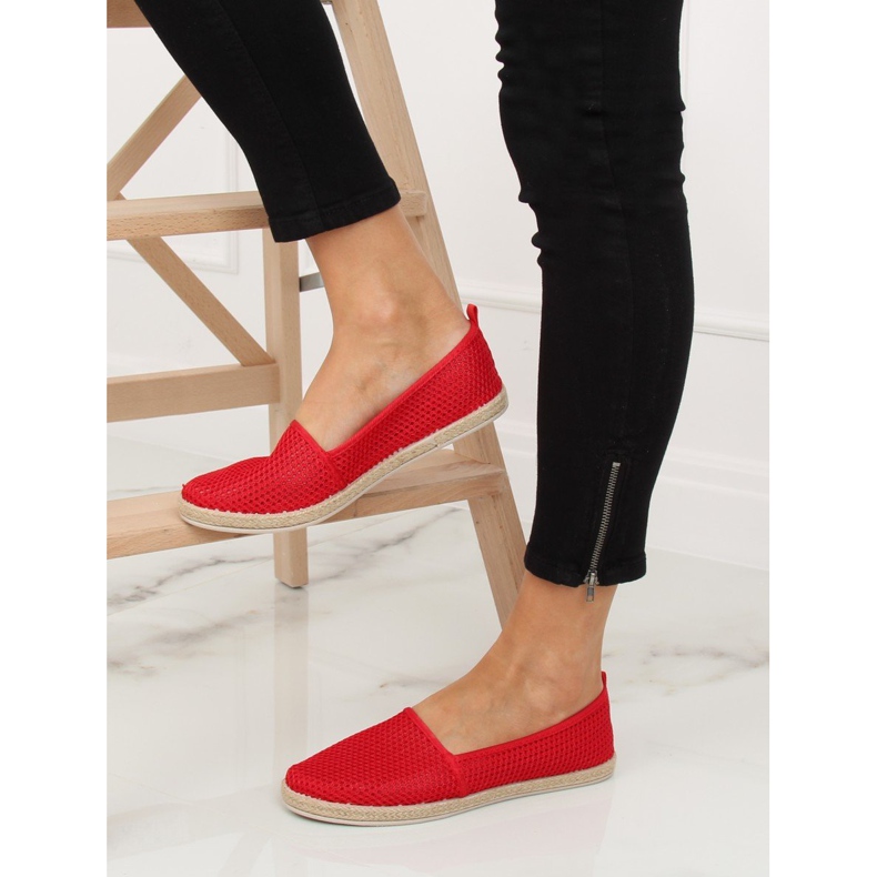 Espadryle z siateczki czerwone JX1029 Red 1