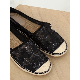Espadryle koronkowe czarne MB188-225 Black 2