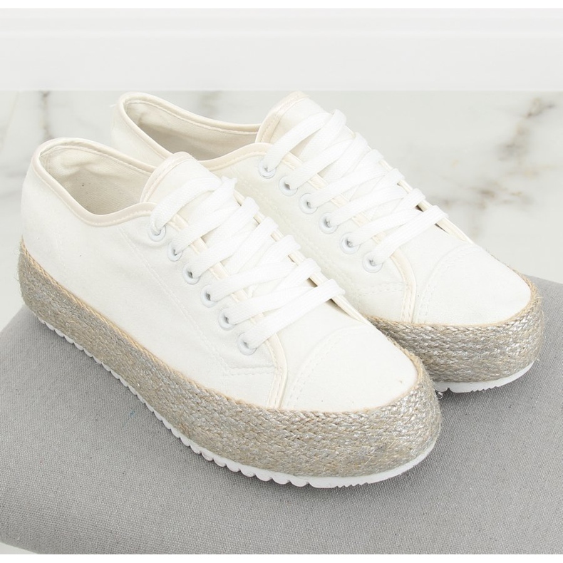 Trampki espadryle białe R-365 White 1