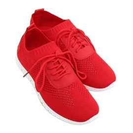 Buty sportowe skarpetkowe czerwone K-379 Red 3