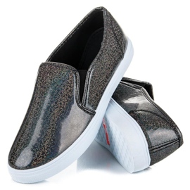 BOSHIMAO Trampki Slip On czarne 1