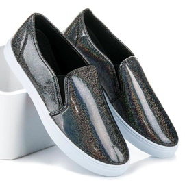 BOSHIMAO Trampki Slip On czarne 2