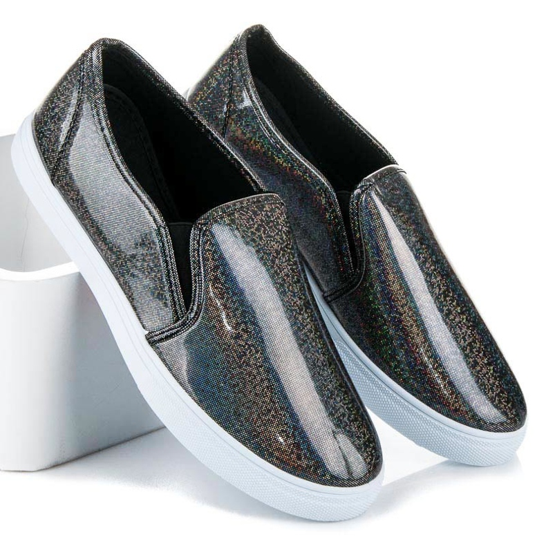 BOSHIMAO Trampki Slip On czarne 2