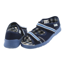Sandałki buty dziecięce na rzepy Befado 969x101 granatowe białe niebieskie 5