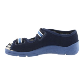 Sandałki buty dziecięce na rzepy Befado 969x101 granatowe białe niebieskie 2