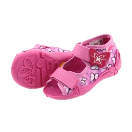Befado sandałki buty dziecięce 242P091 fioletowe różowe 4