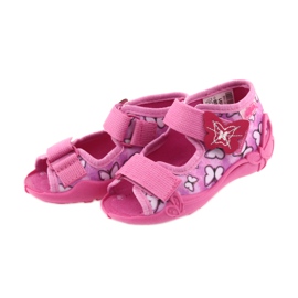 Befado sandałki buty dziecięce 242P091 fioletowe różowe 3