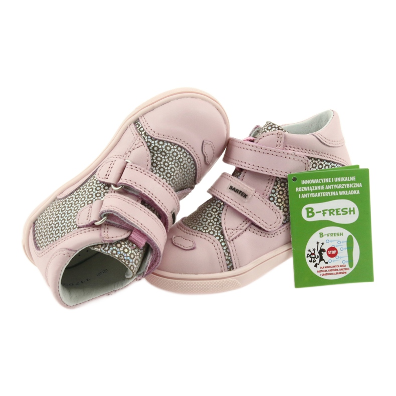 Bartek trzewiki dziewczęce na rzepy11703 różowe 6