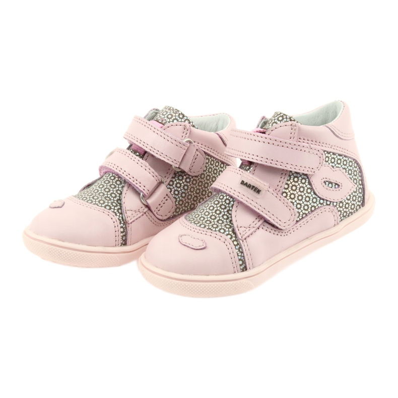 Bartek trzewiki dziewczęce na rzepy11703 różowe 3