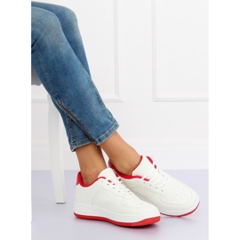 Buty sportowe biało-czerwone LV75P Red białe 2