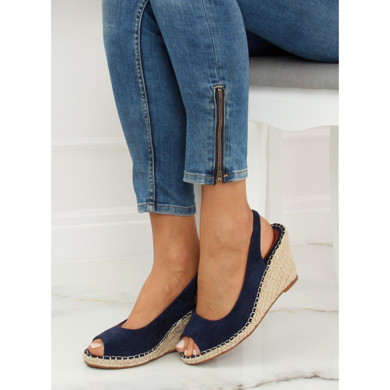 Espadryle na koturnie granatowe YY29P Blue 1