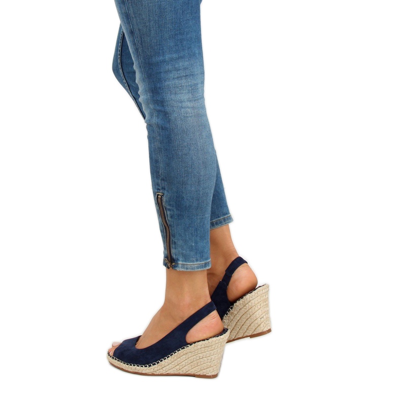 Espadryle na koturnie granatowe YY29P Blue 2