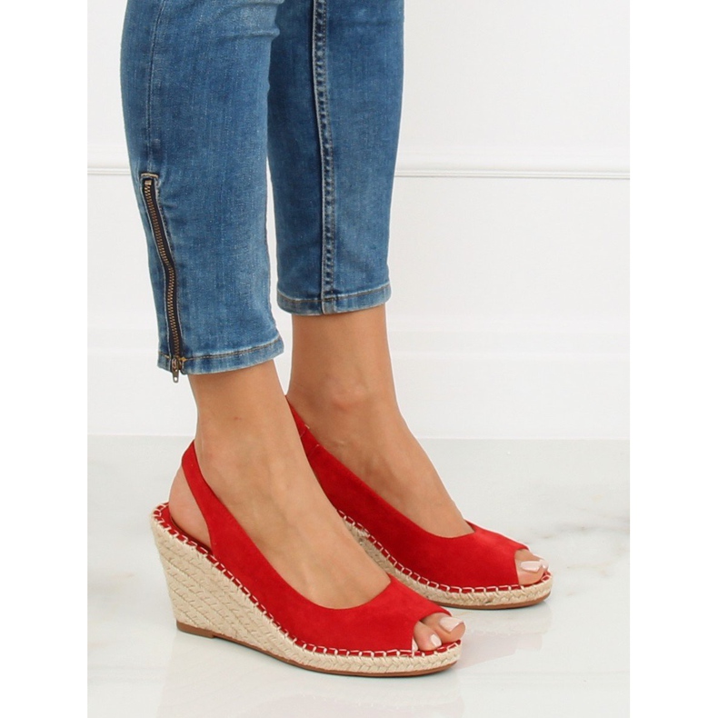 Espadryle na koturnie czerwone YY29P Red 2