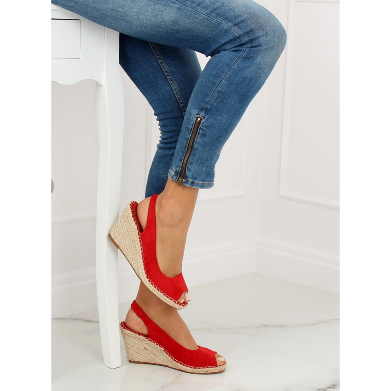 Espadryle na koturnie czerwone YY29P Red 1