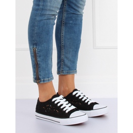 Trampki koronkowe czarne NB282P Black 1