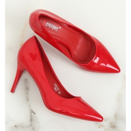 Szpilki damskie czerwone LE011P Red 2