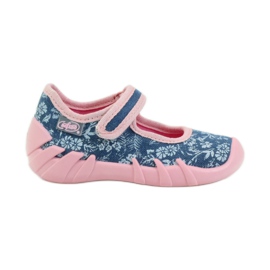 Befado różowe obuwie dziecięce 109P160 niebieskie 1