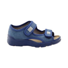 Befado obuwie dziecięce 113X010 niebieskie 1