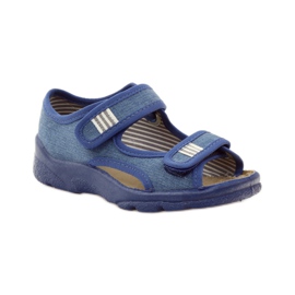 Befado obuwie dziecięce 113X010 niebieskie 2