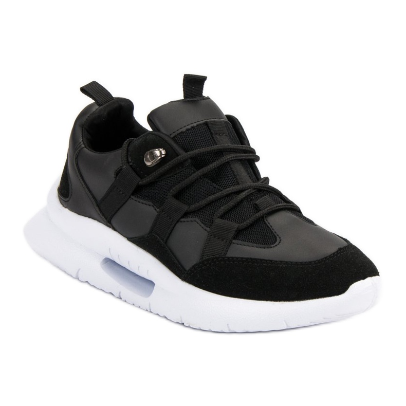 Lekkie Czerwone Trampki czarne 1