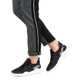 Czarne Tekstylne Buty Sportowe 1