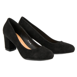 Nio Nio Czarne Zamszowe Czółenka 1