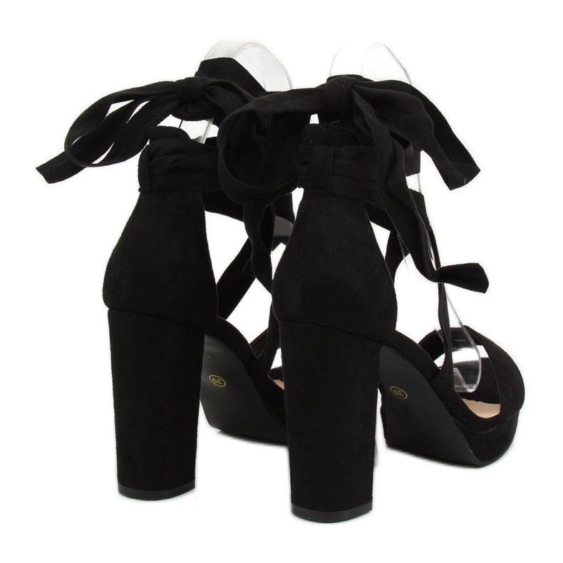 Sandałki na platformie czarne NC805 Black 2