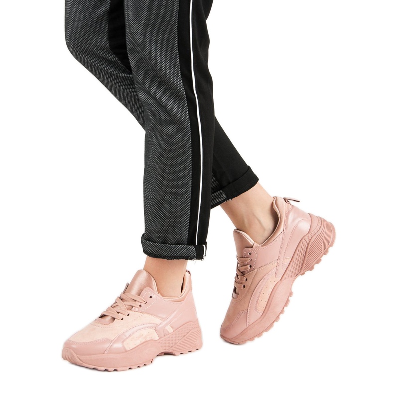 Small Swan Różowe Sneakersy Na Platformie 2