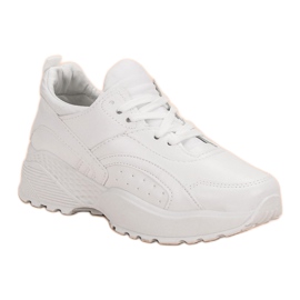 Small Swan Białe Sneakersy Na Platformie 2