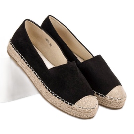 Small Swan Zamszowe Espadryle czarne 1