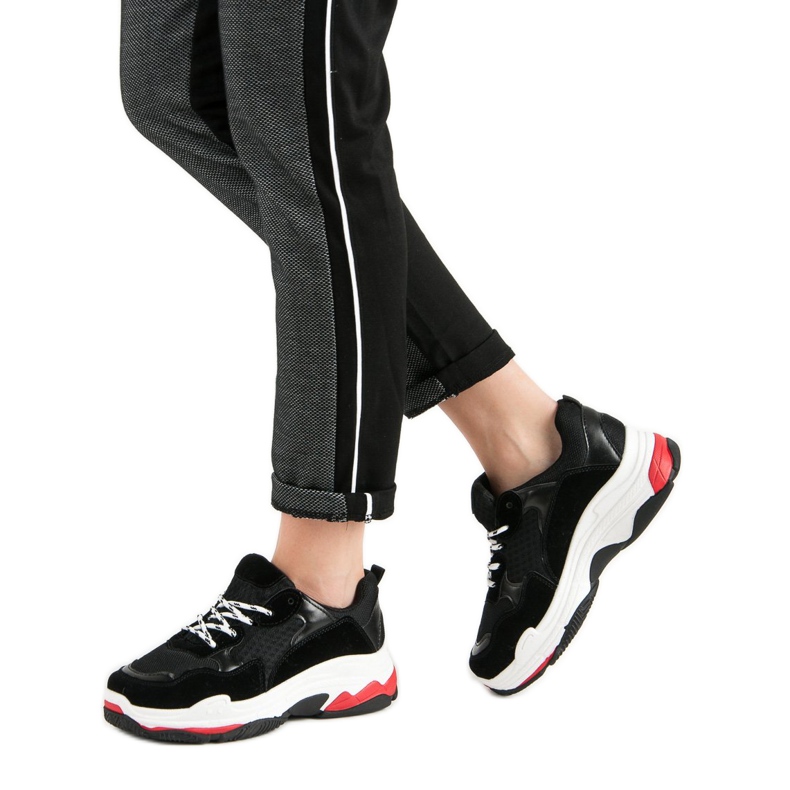 Small Swan Sneakersy Na Platformie czarne 2