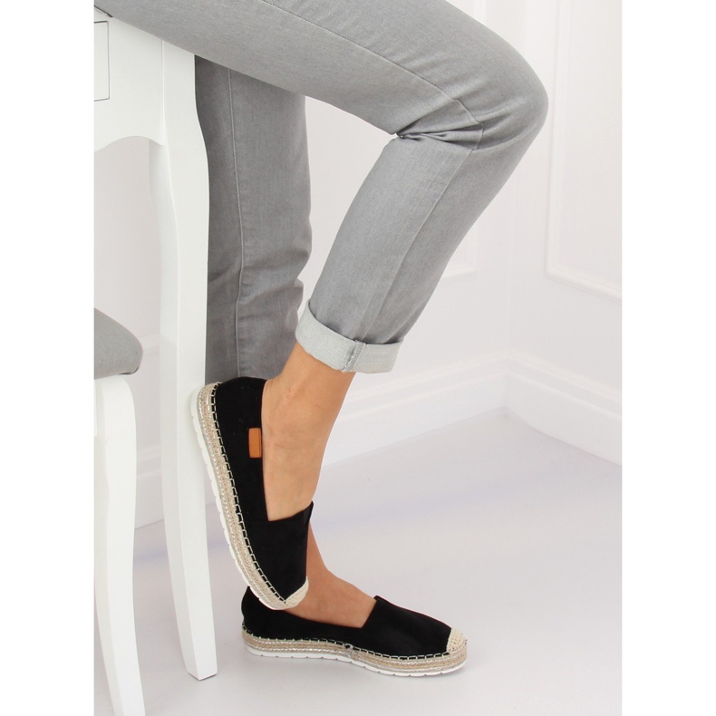 Espadryle zamszowe czarne RC-61 Black 1