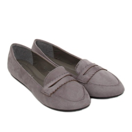 Baleriny mokasyny szare JM6655Q Gris 1