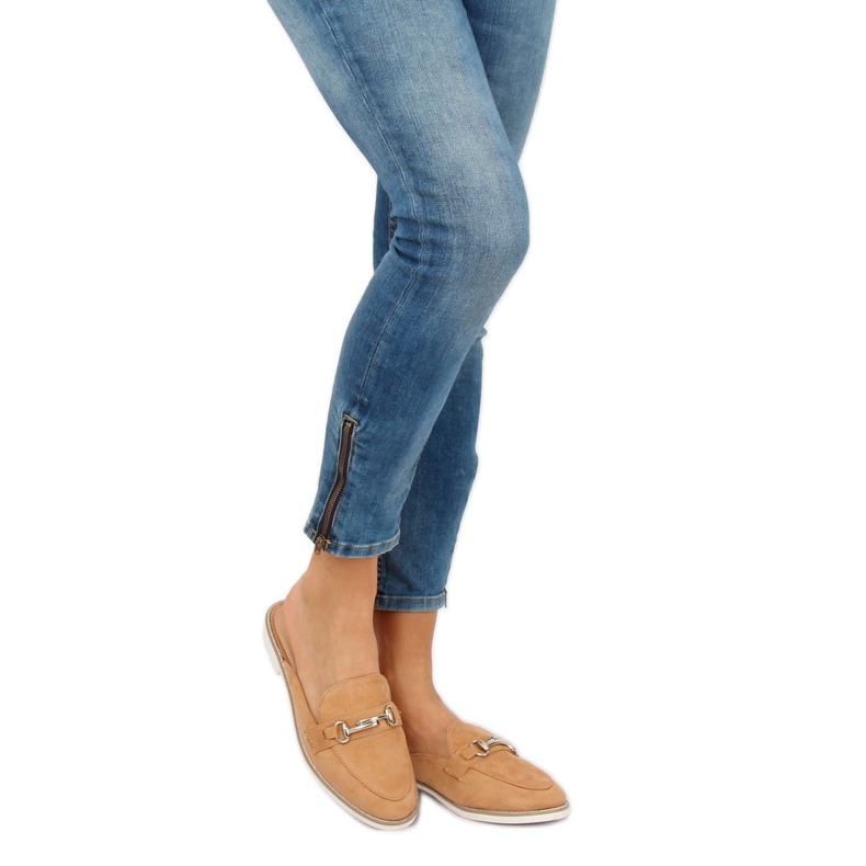 Klapki mokasyny camel F9375 Camel brązowe 2
