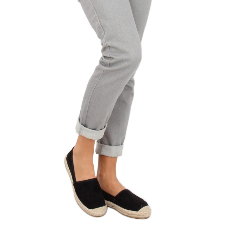 Espadryle zamszowe czarne AF40 Black 2
