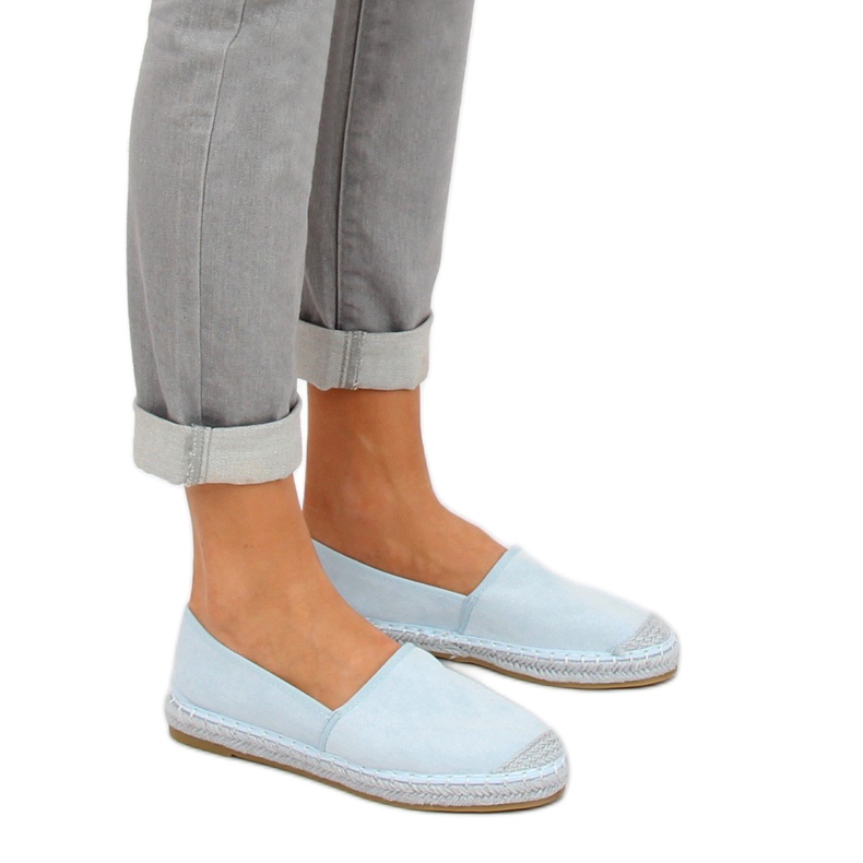 Espadryle zamszowe niebieskie AF40 LT.BLUE 2
