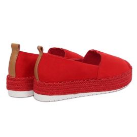 Espadryle na wysokiej podeszwie czerwone BL247 Red 2